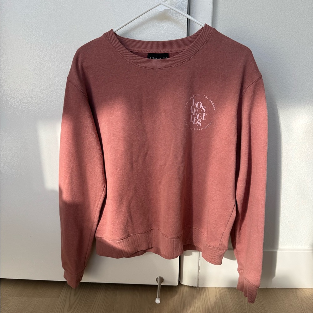 Cotton On LA crewneck pink